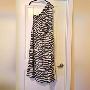 Zebra 1 shoulder dress